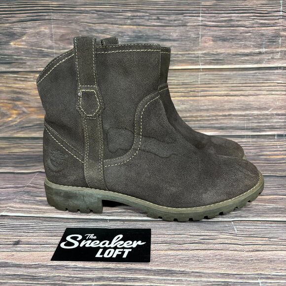 Timberland Earthkeepers Willis Ankle Chelsea Boots Women's Dark Brown Suede 7.5 - Picture 1 of 8